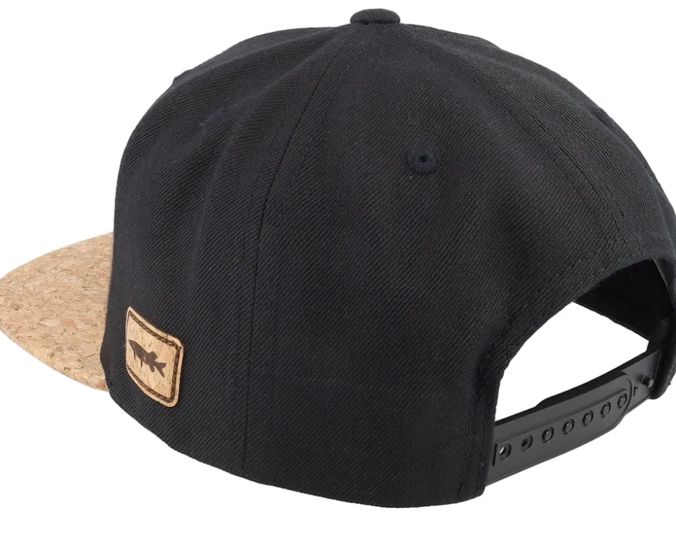 Grisjävel Engraved Patch Black/Cork Snapback - Skillfish