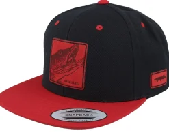 Grisjävel Laser Black/Red Snapback - Skillfish