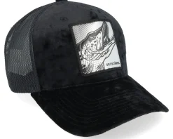 Grisjävel Silver Velvet Black A-frame Trucker - Skillfish