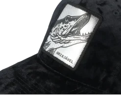 Grisjävel Silver Velvet Black A-frame Trucker - Skillfish