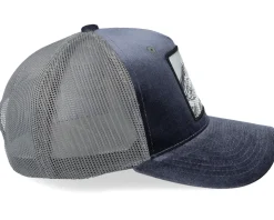 Grisjävel Silver Velvet Grey/Grey A-frame Trucker - Skillfish