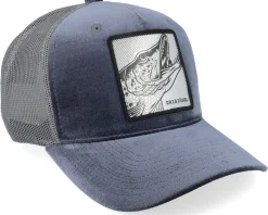 Grisjävel Silver Velvet Grey/Grey A-frame Trucker - Skillfish