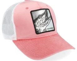 Grisjävel Silver Velvet Pink/White A-frame Trucker - Skillfish