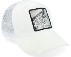 Grisjävel Silver Velvet White A-frame Trucker - Skillfish