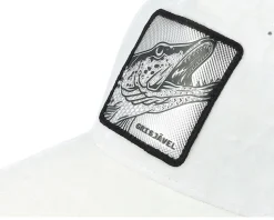 Grisjävel Silver Velvet White A-frame Trucker - Skillfish