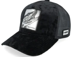 Grisjävel Silver Velvet White A-frame Trucker - Skillfish