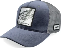 Grisjävel Silver Velvet White A-frame Trucker - Skillfish