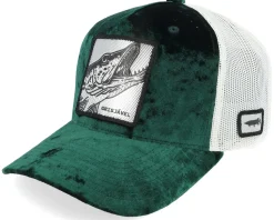 Grisjävel Silver Velvet White A-frame Trucker - Skillfish