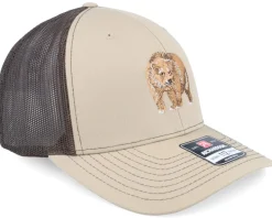 Grizzly Bear Embroidery Khaki/Brown Trucker - Wild Spirit