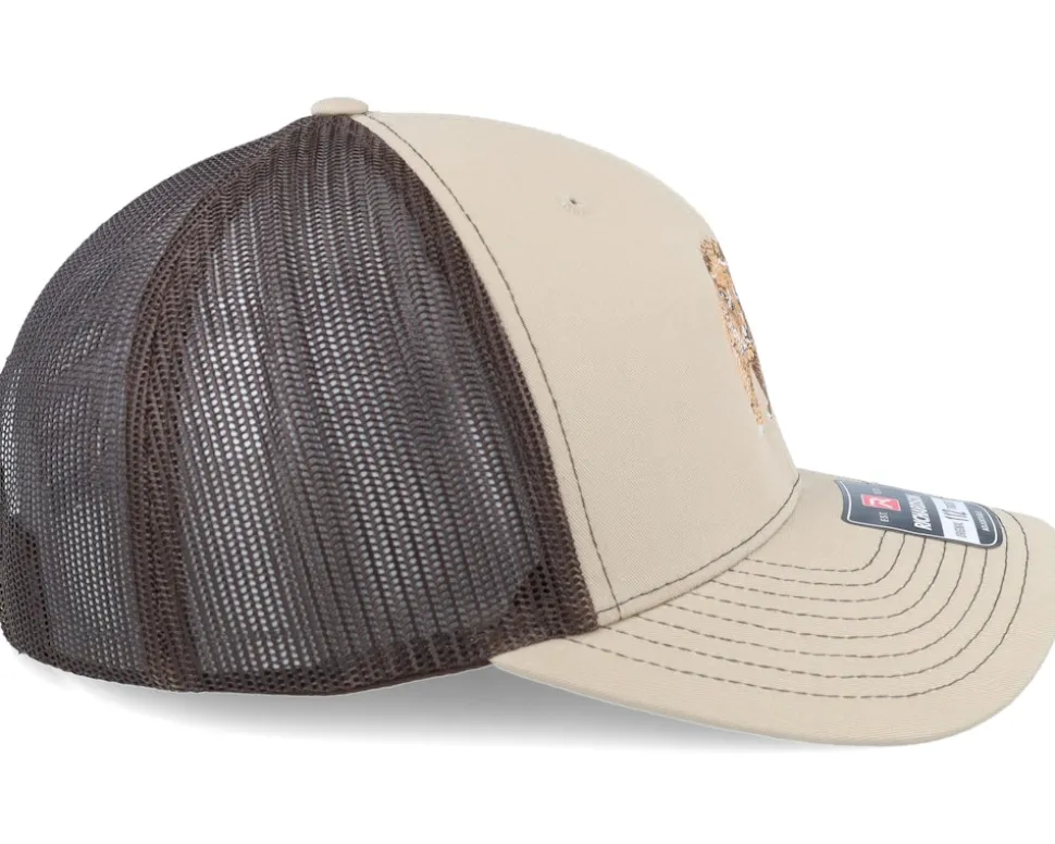 Grizzly Bear Embroidery Khaki/Brown Trucker - Wild Spirit