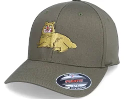 Grumpy Fat Cat Olive Flexfit - Iconic