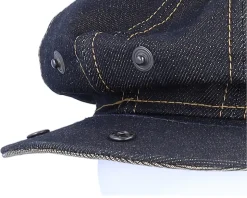 Gustav Organic Denim Black Snap Cap - CTH Ericson