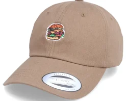 Gut Grenade Burger Tan Brown Dad Cap - Abducted