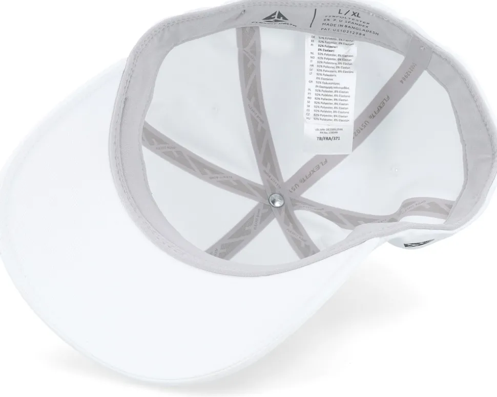 Hackers Golf Logo White Delta Flexfit - Pins & Stripes