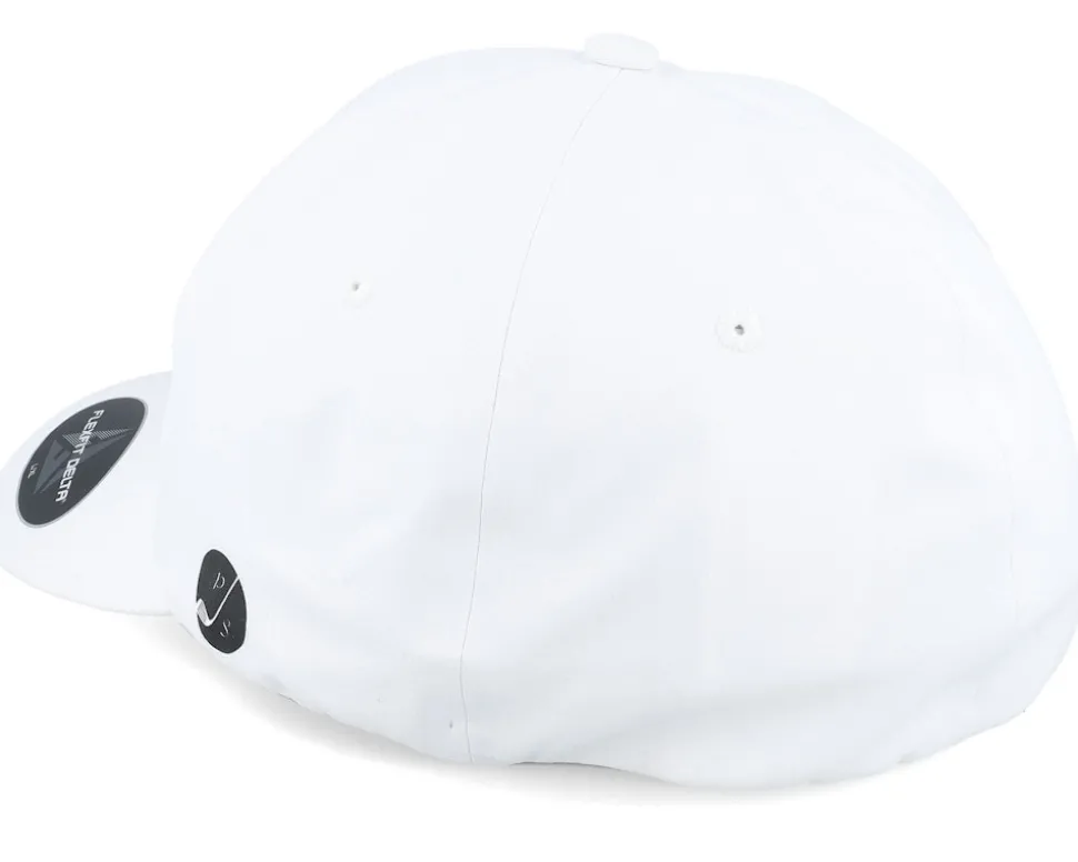 Hackers Golf Logo White Delta Flexfit - Pins & Stripes