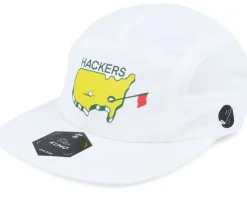 Hackers Golf Logo White 5-panel - Pins & Stripes