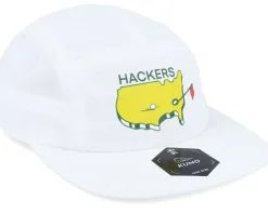 Hackers Golf Logo White 5-panel - Pins & Stripes