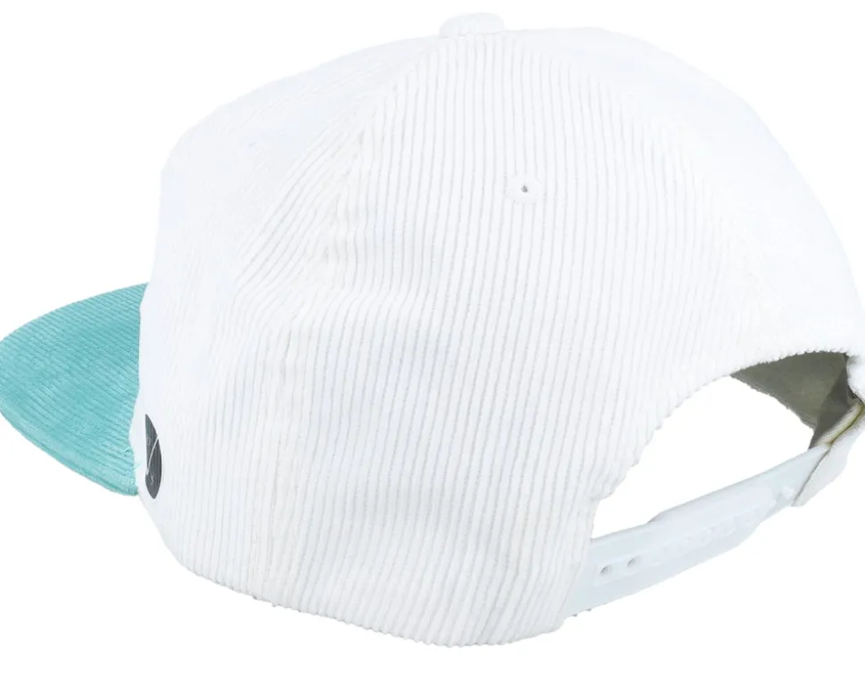 Hackers Golf Logo White/Teal Snapback - Pins & Stripes