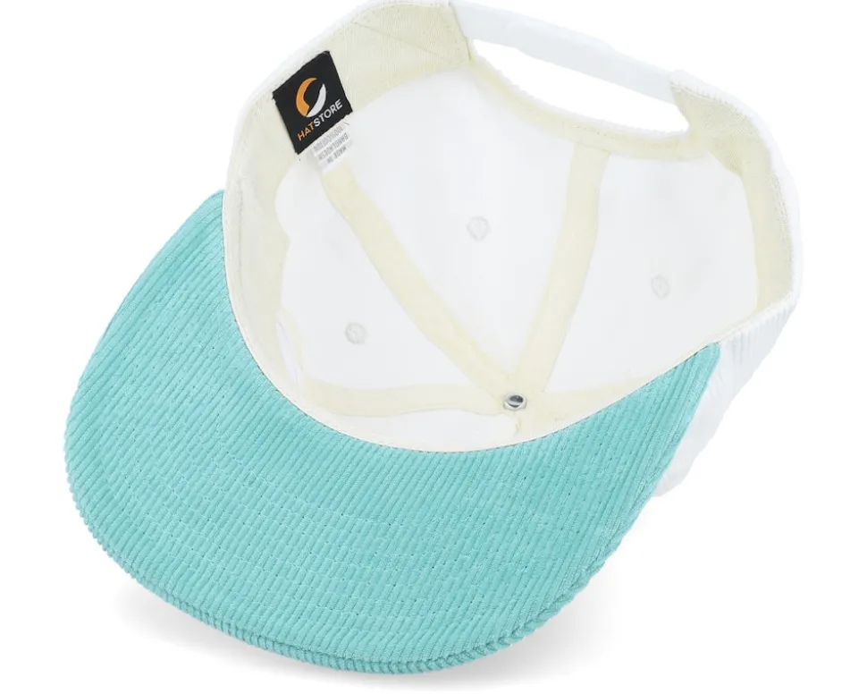 Hackers Golf Logo White/Teal Snapback - Pins & Stripes