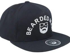 Half Circle Black Snapback - Bearded Man