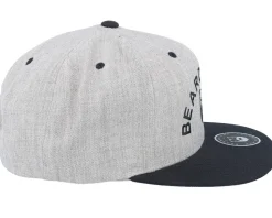 Half Circle Grey/Black Snapback - Bearded Man