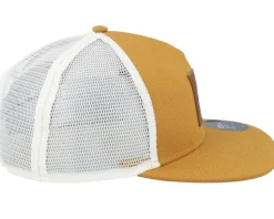 Half Dome Canvas Timber Tan/White A-Frame Trucker Snapback - The North Face
