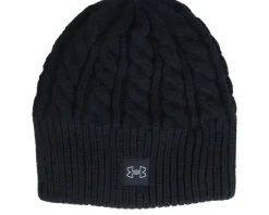 Halftime Cable Knit Black Beanie - Under Armour