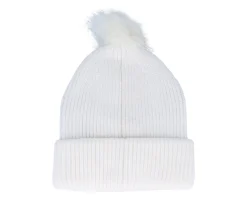 Halftime Ribbed White/White/Ghost Gray Pom - Under Armour