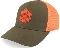 Hammers And Helmet Cross Dark Mash/Orange Trucker - Vikings
