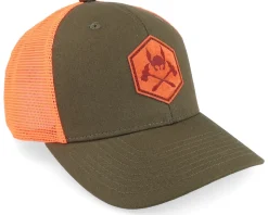 Hammers And Helmet Cross Dark Mash/Orange Trucker - Vikings