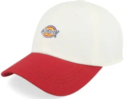 Hardwick 2 Tone Egret White/Red Dad Cap - Dickies