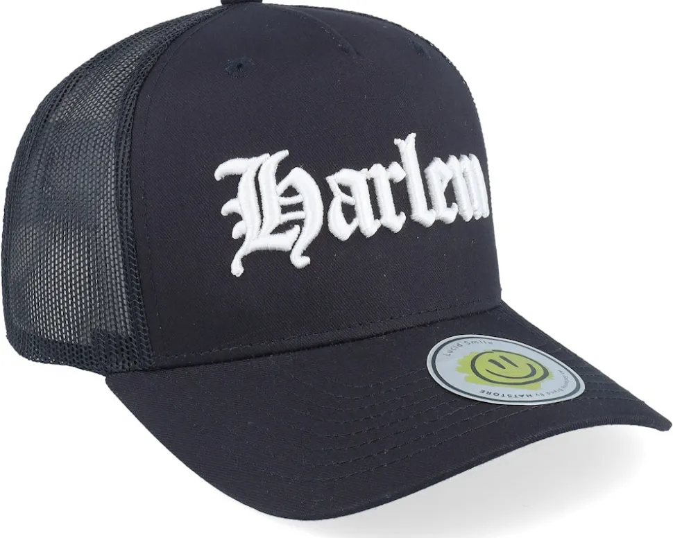 Harlem 3d Script Black A-frame Trucker - Lucid Smile