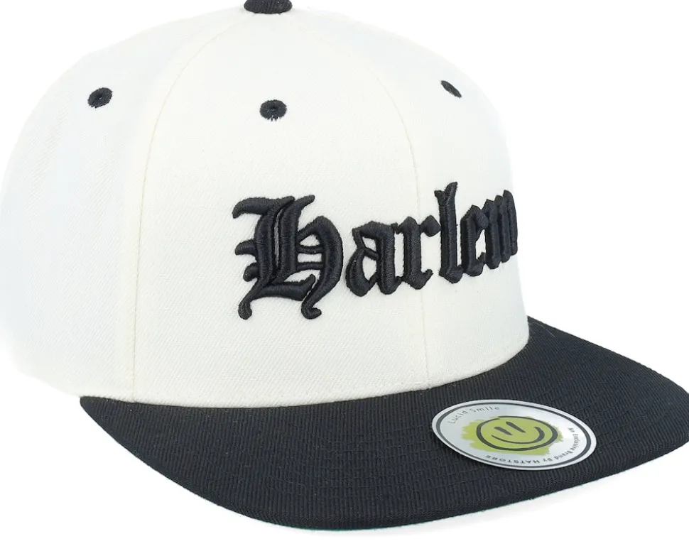 Harlem 3d Script Natural/Black Snapback - Lucid Smile