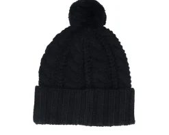Harper Beanie Black/White Logo Pom - Oakley