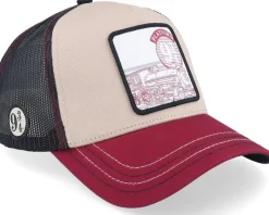 Harry Potter Express Black/Beige/Burgundy A-Frame Trucker - Capslab