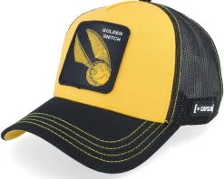 Harry Potter Golden Snitch Black/Yellow A-Frame Trucker - Capslab