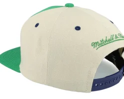 Hartford Whalers Pop Panel Off White/Green Snapback - Mitchell & Ness