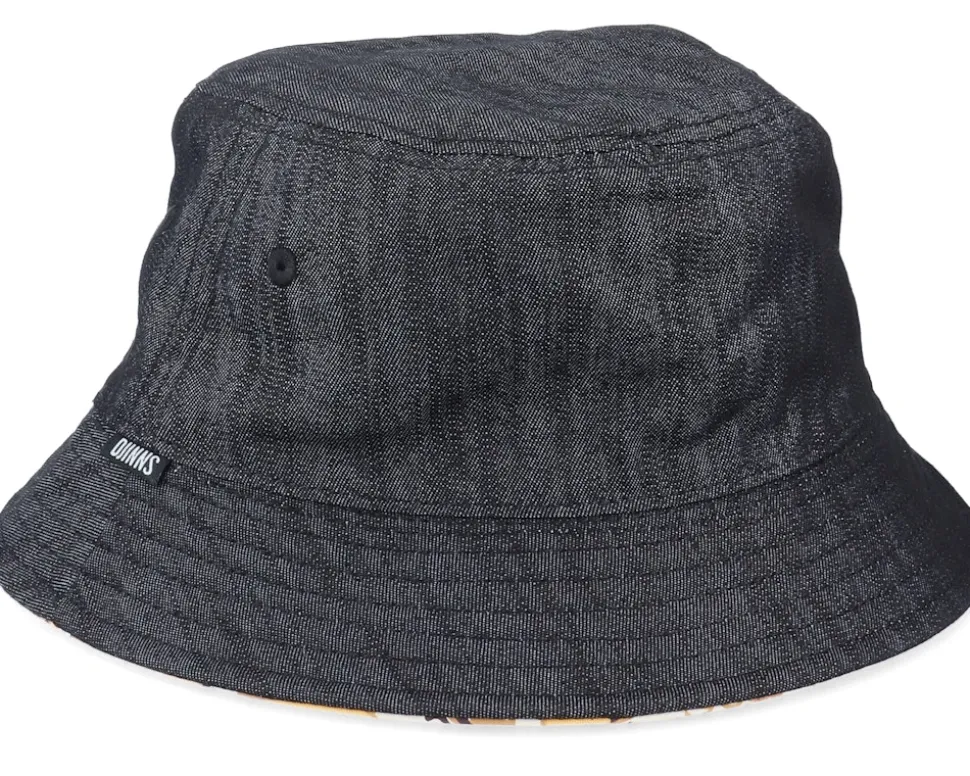 Hat Luckycat Linen Black Bucket - Djinns
