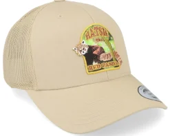 Hatsie The Red Panda Logo Khaki Trucker - Wild Spirit