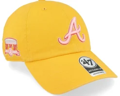 Hatstore Exclusive x Atlanta Braves Dua Yellow Gold Double Under Dad Cap - 47 Brand