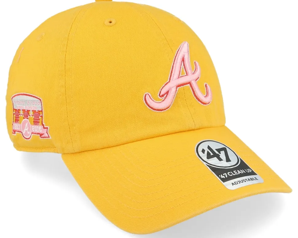 Hatstore Exclusive x Atlanta Braves Dua Yellow Gold Double Under Dad Cap - 47 Brand
