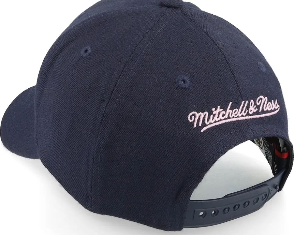 Hatstore Exclusive x Boston Bruins 50th Anniversary Patch Navy/Pink Adjustable - Mitchell & Ness