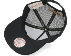 Hatstore Exclusive x Brooklyn Nets Amber Velvet Black Trucker - Mitchell & Ness
