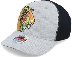 Hatstore Exclusive x Chicago Blackhawks Exclusive XL Hockey Logo Grey/Black Adjustable - Mitchell & Ness