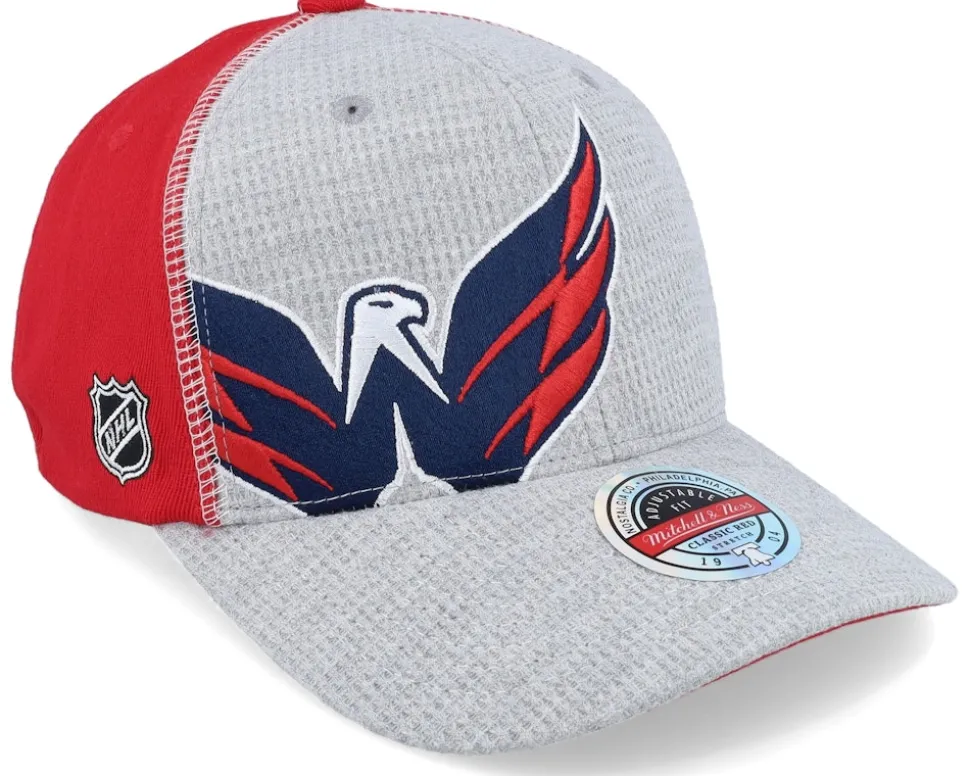 Hatstore Exclusive x Chicago Blackhawks Exclusive XL Hockey Logo Grey/Black Adjustable - Mitchell & Ness