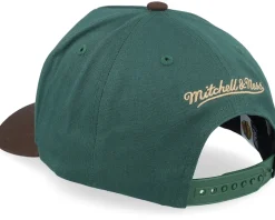 Hatstore Exclusive x Chicago Blackhawks Pro Crown Green/Brown A-frame Adjustable - Mitchell & Ness