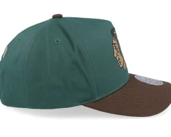 Hatstore Exclusive x Chicago Blackhawks Pro Crown Green/Brown A-frame Adjustable - Mitchell & Ness
