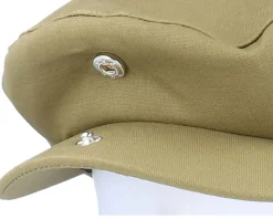 Hatstore Exclusive x Hooligan Army Green Flat Cap - Brixton