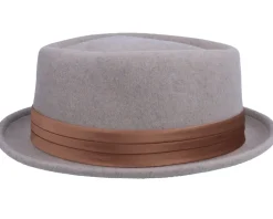 Hatstore Exclusive x Kaliffa Stou Heather Naturalt Fedora - Brixton