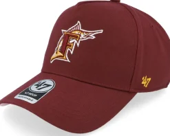 Hatstore Exclusive x Miami Marlins Dark Maroon A-Frame Adjustable - 47 Brand